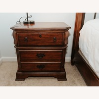 Vintage/Antique Dark Brown Wood Nightstand