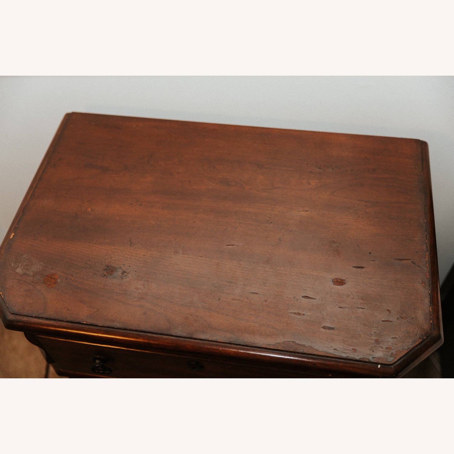 Vintage/Antique Dark Brown Wood Nightstand - image-2