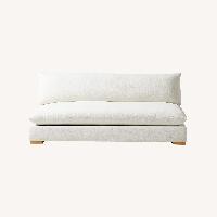 CB2 Deseo 61" Armless Loveseat, Snow (Natural)