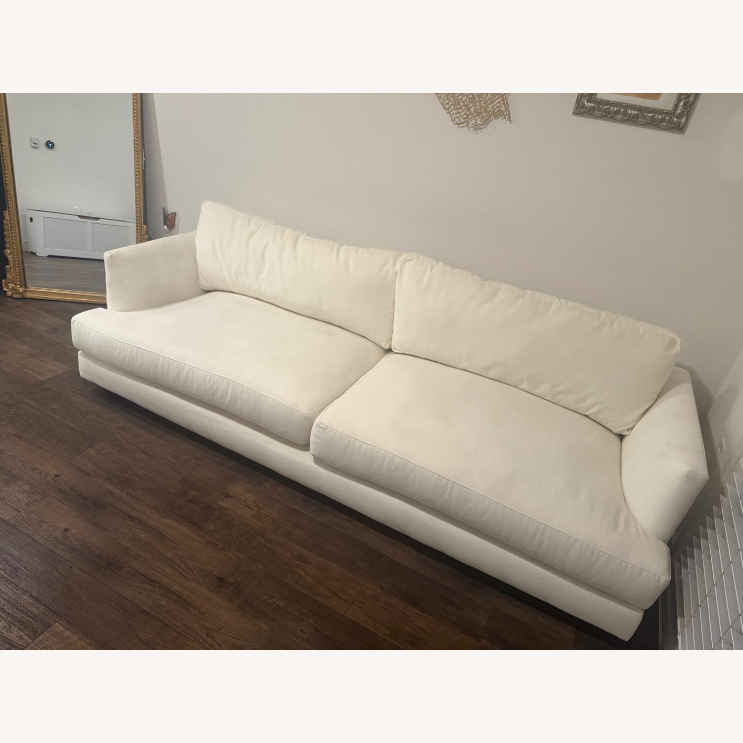 West Elm White Loveseat - image-3