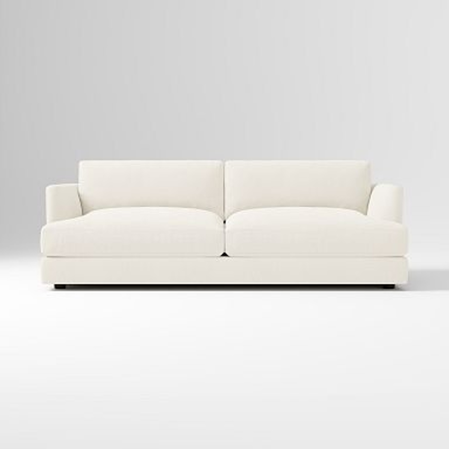West Elm White Loveseat - image-0