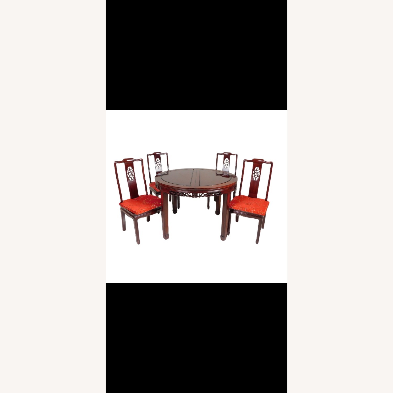 Rosewood Hand Carved Oriental Dinning Set - image-4