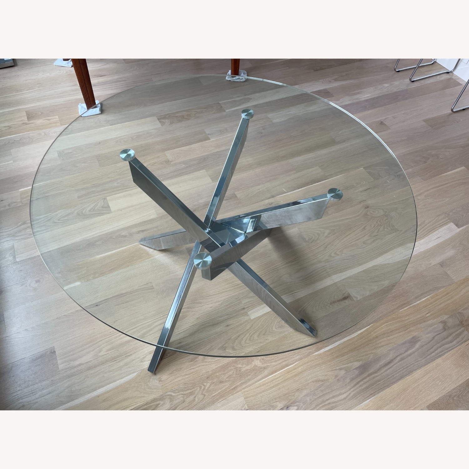 Chintaly Round Glass Dining Table - image-3