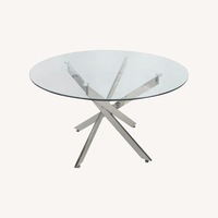 Chintaly Round Glass Dining Table