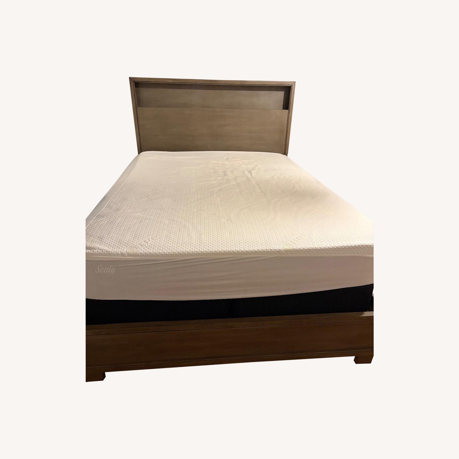 Ashley Furniture Dark Brown Wood Full Bed - image-0