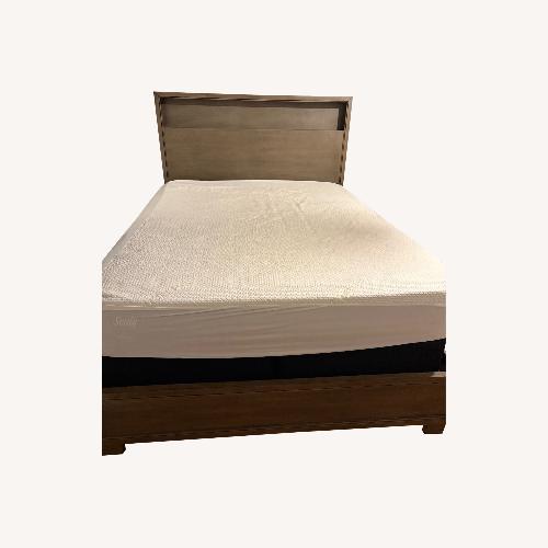Used Ashley Furniture Dark Brown Wood Full Bed for sale on AptDeco