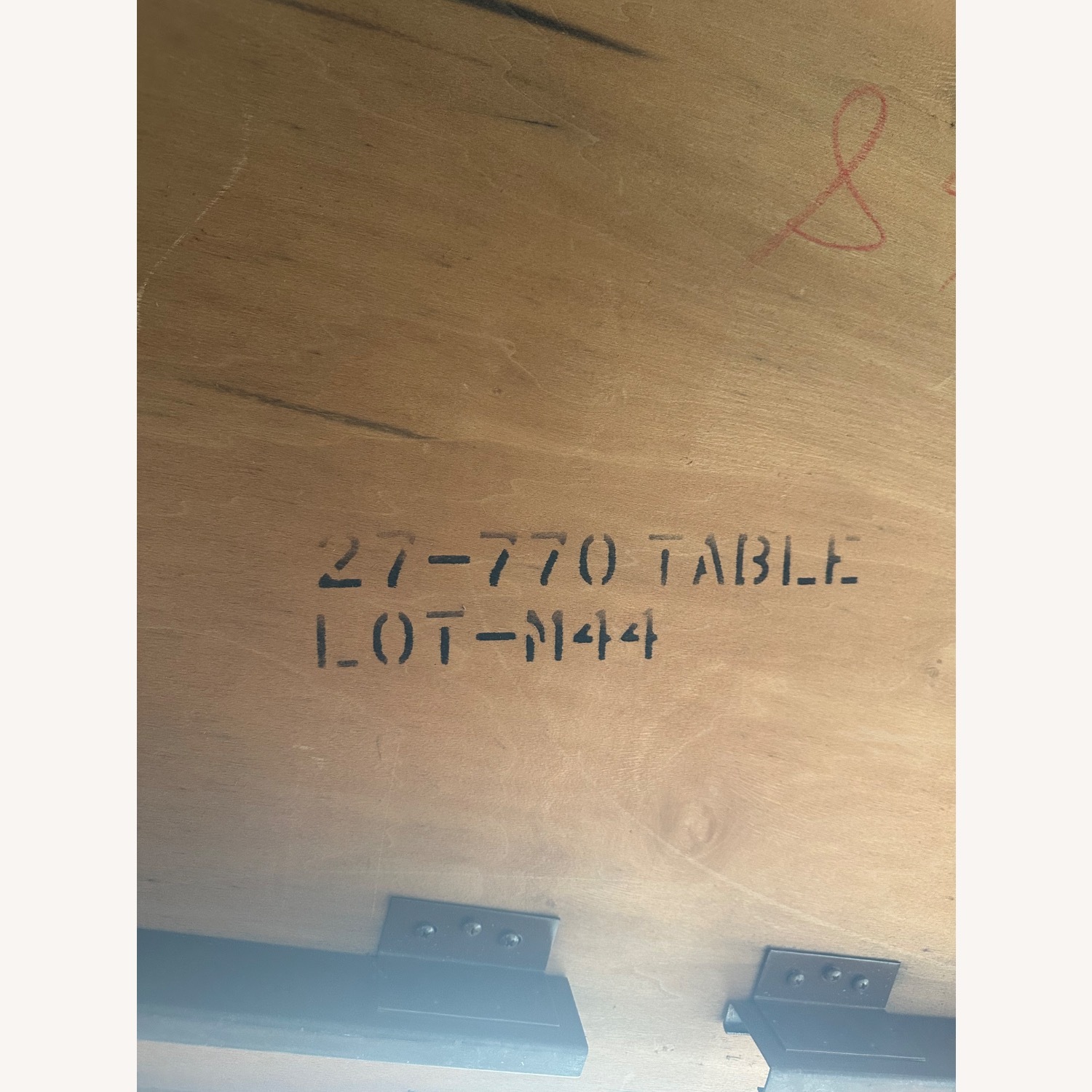 Vintage Solid Red Oak Trestle Dining Table - image-8