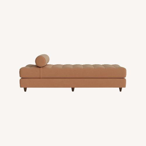 Used Joybird Briar Daybed Pink Velvet Chaise Lounge for sale on AptDeco