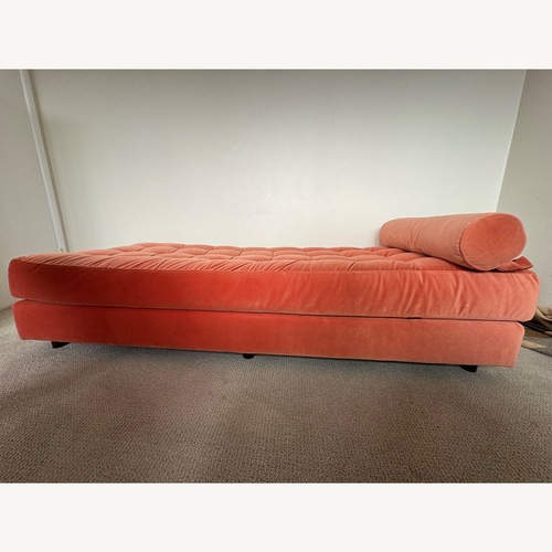 Used Joybird Briar Daybed Pink Velvet Chaise Lounge for sale on AptDeco