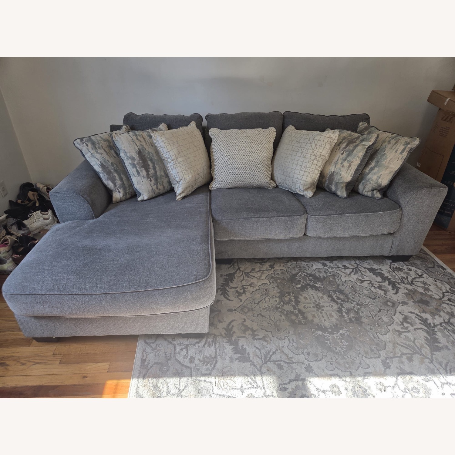 Ashley Furniture Castano Dark Gray 2 Piece Sectional - image-8