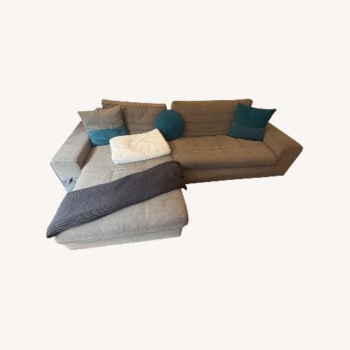 Used Calligaris Urban Gray Sectional Sofa with Chaise for sale on AptDeco