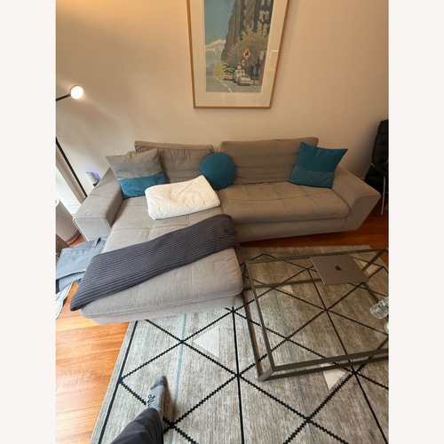 Used Calligaris Urban Gray Sectional Sofa with Chaise for sale on AptDeco