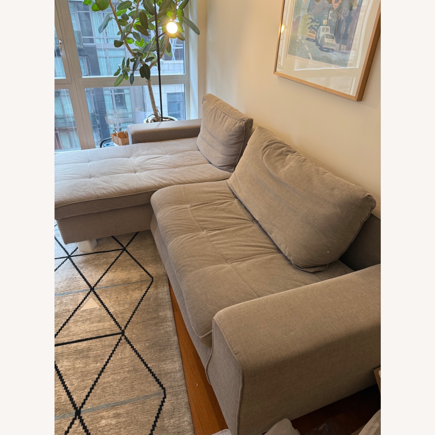 Calligaris Urban Gray Sectional Sofa with Chaise - image-7