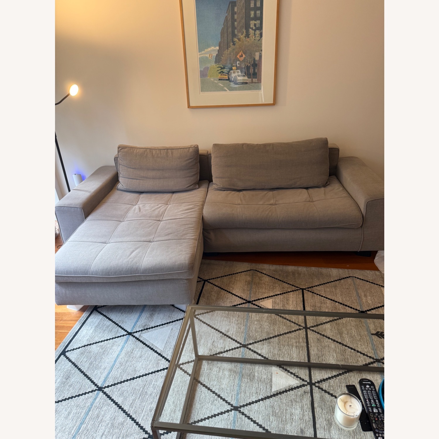 Calligaris Urban Gray Sectional Sofa with Chaise - image-5