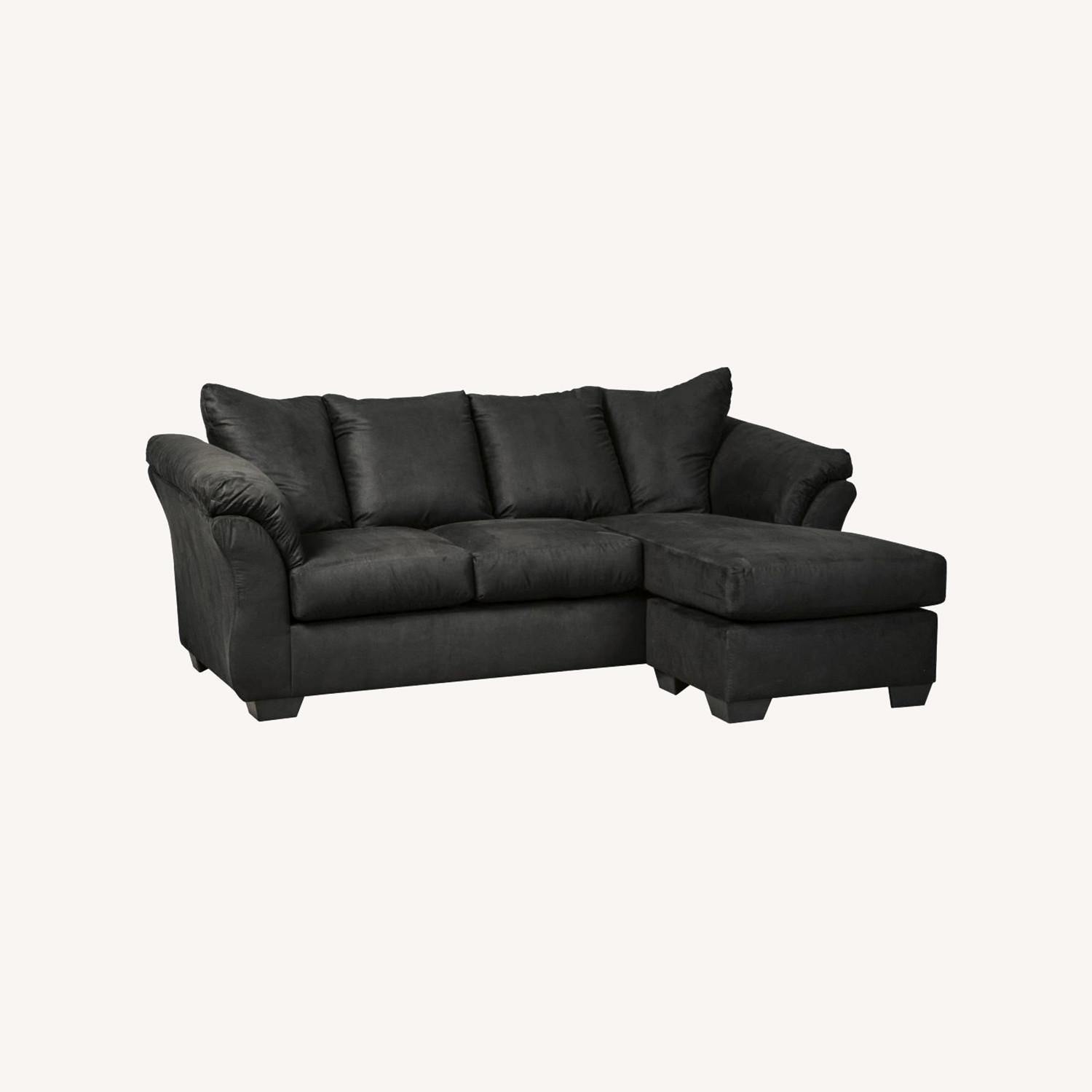 Ashley Furniture Darcy Black 3+ Seater Chaise Sofa - image-0