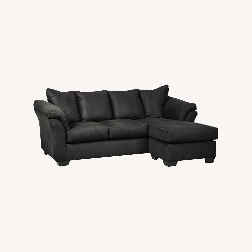 Used Ashley Furniture Darcy Black 3+ Seater Chaise Sofa for sale on AptDeco