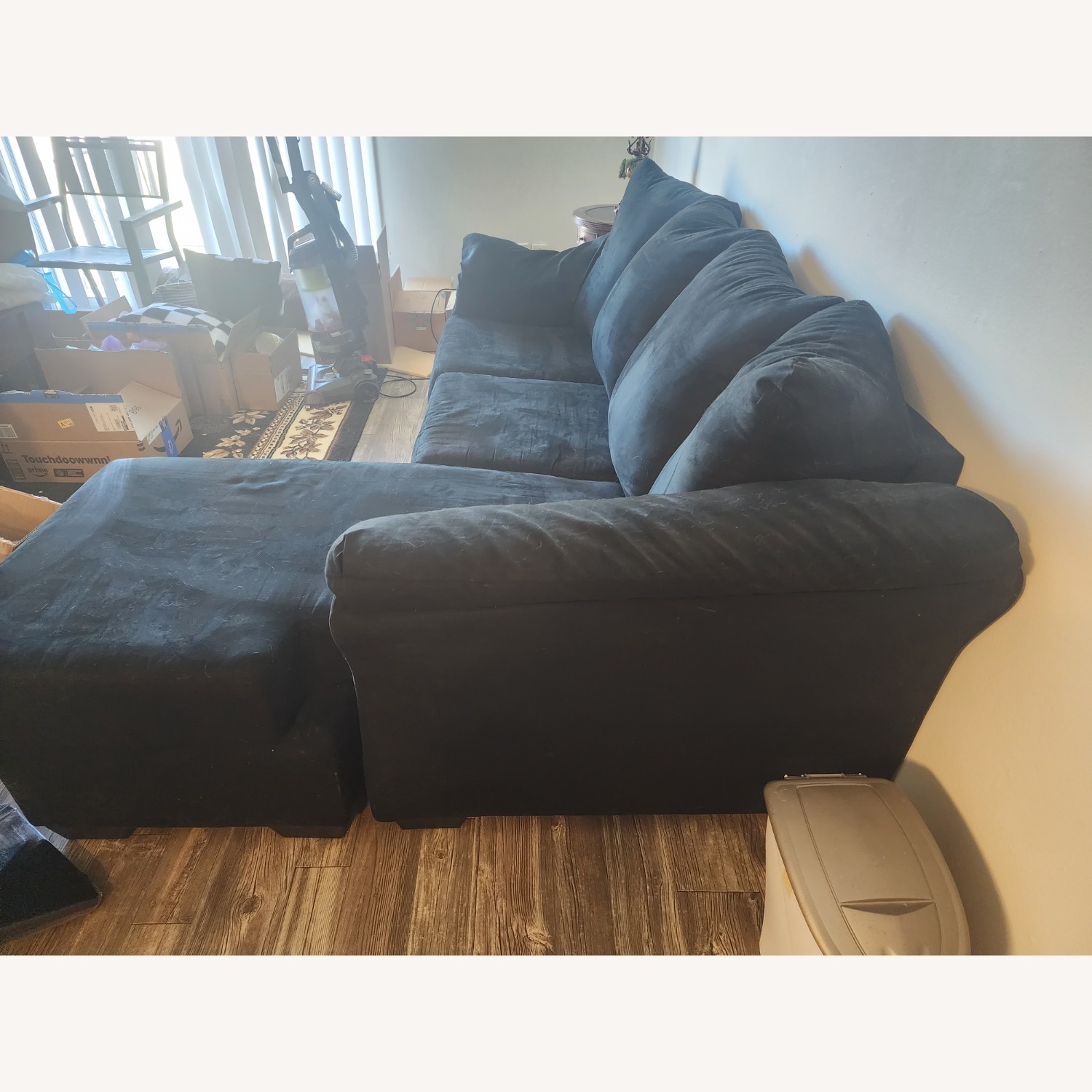 Ashley Furniture Darcy Black 3+ Seater Chaise Sofa - image-4