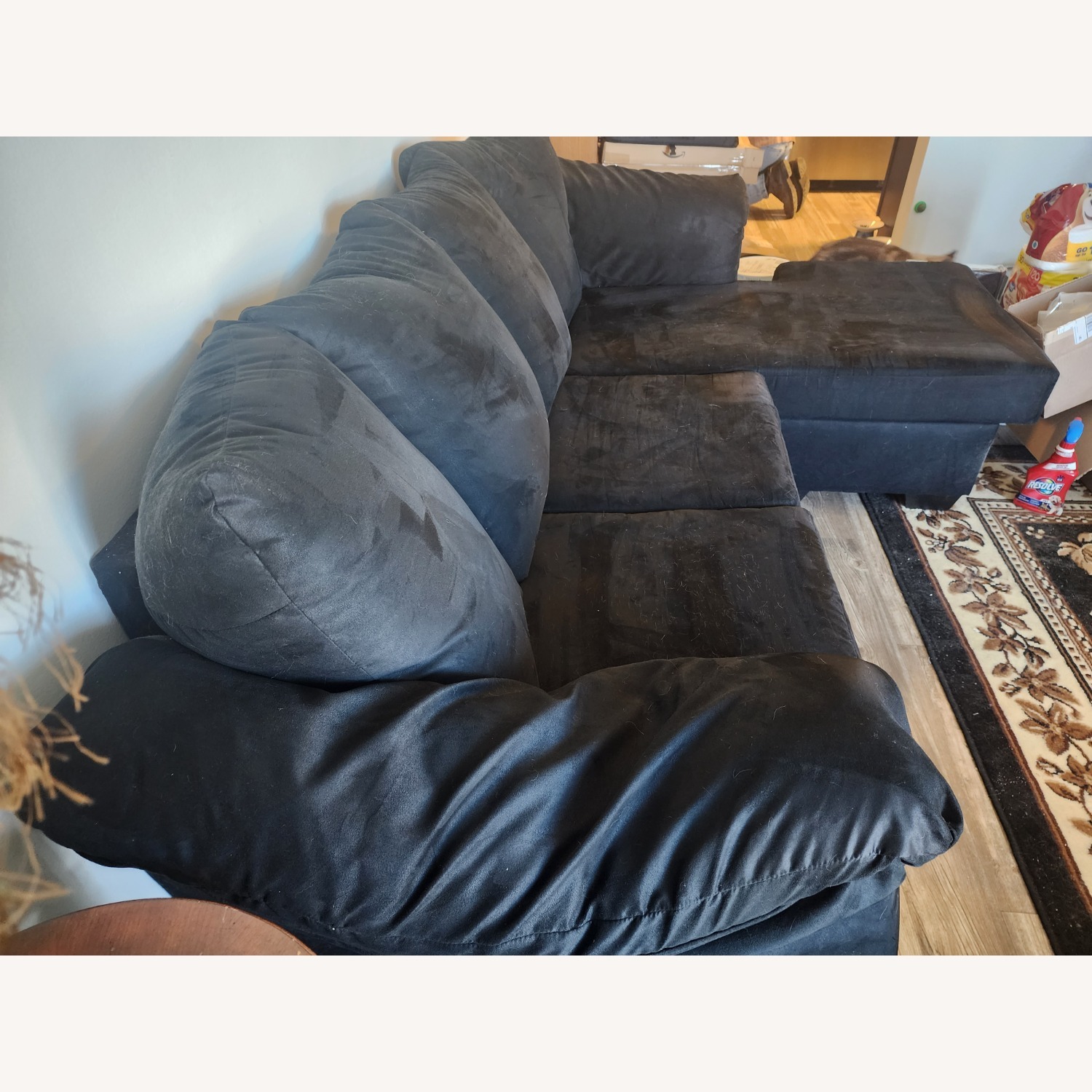 Ashley Furniture Darcy Black 3+ Seater Chaise Sofa - image-3