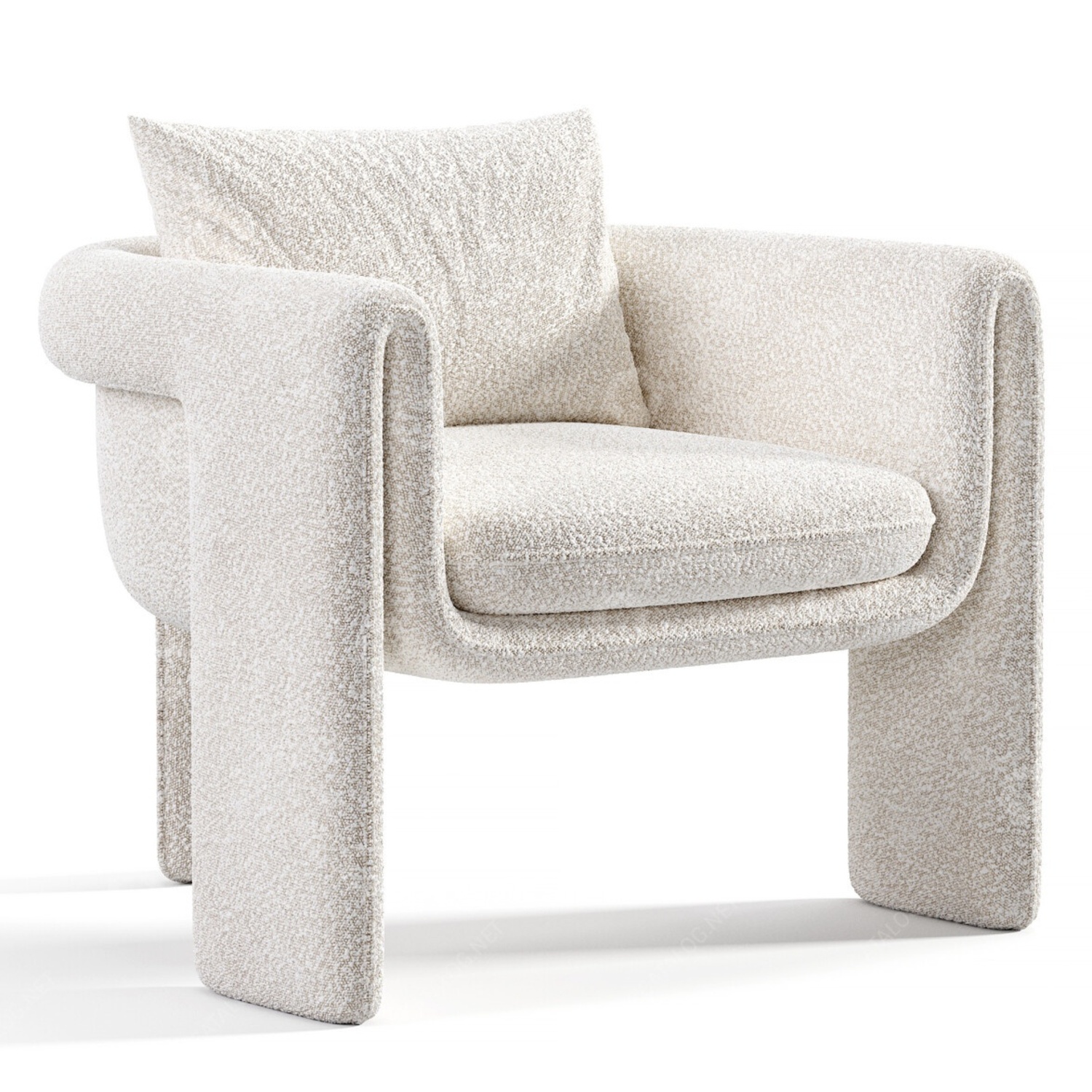 Urban Outfitters Floria White Boucle Accent Chair - image-5