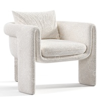 Urban Outfitters Floria White Boucle Accent Chair