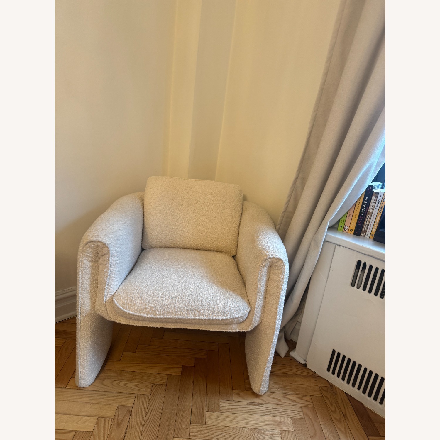 Urban Outfitters Floria White Boucle Accent Chair - image-1