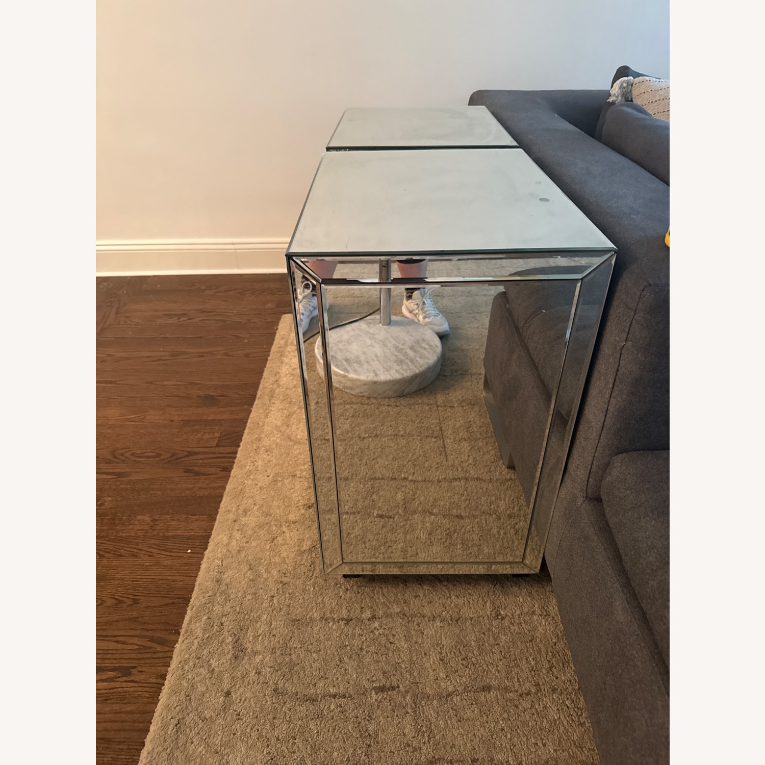 Mirrored Nightstands With 3 Drawers - image-2