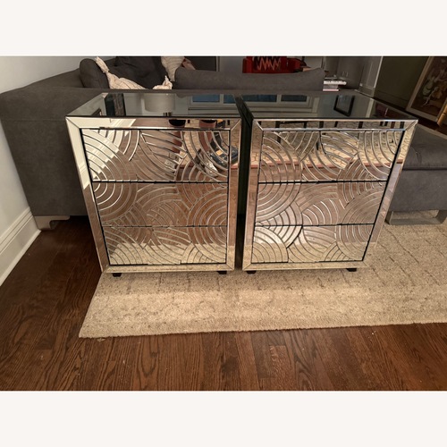 Used Mirrored Nightstands With 3 Drawers for sale on AptDeco