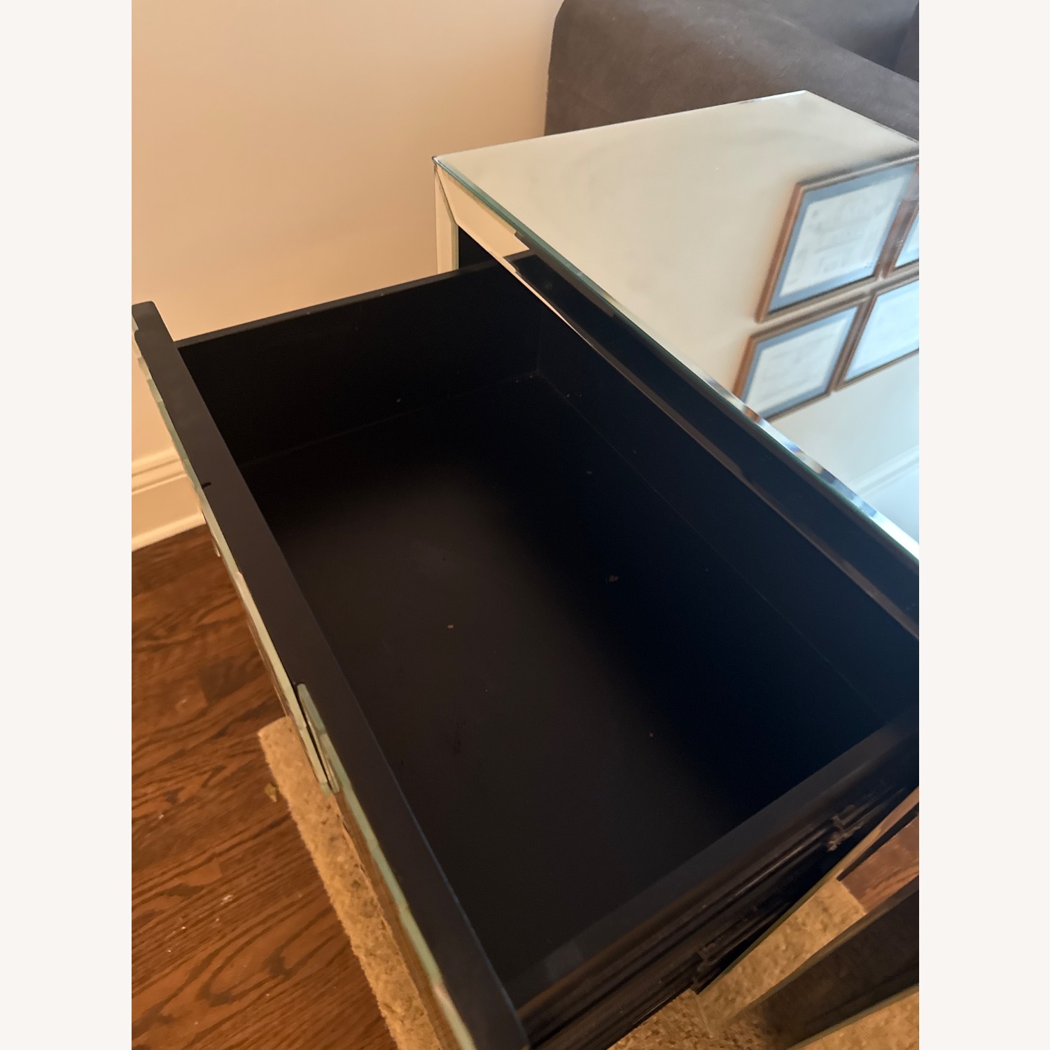 Mirrored Nightstands With 3 Drawers - image-7