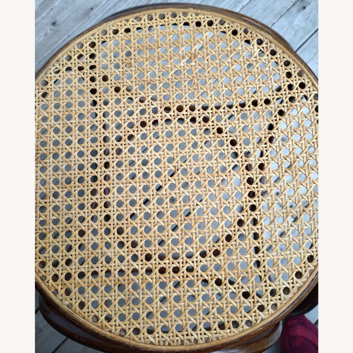 Vintage Bentwood Stool Side Table MCM Thonet Style - image-5