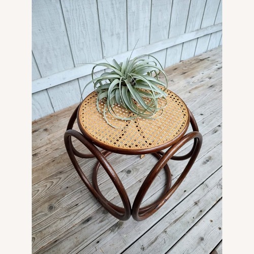 Used Vintage Bentwood Stool Side Table MCM Thonet Style for sale on AptDeco