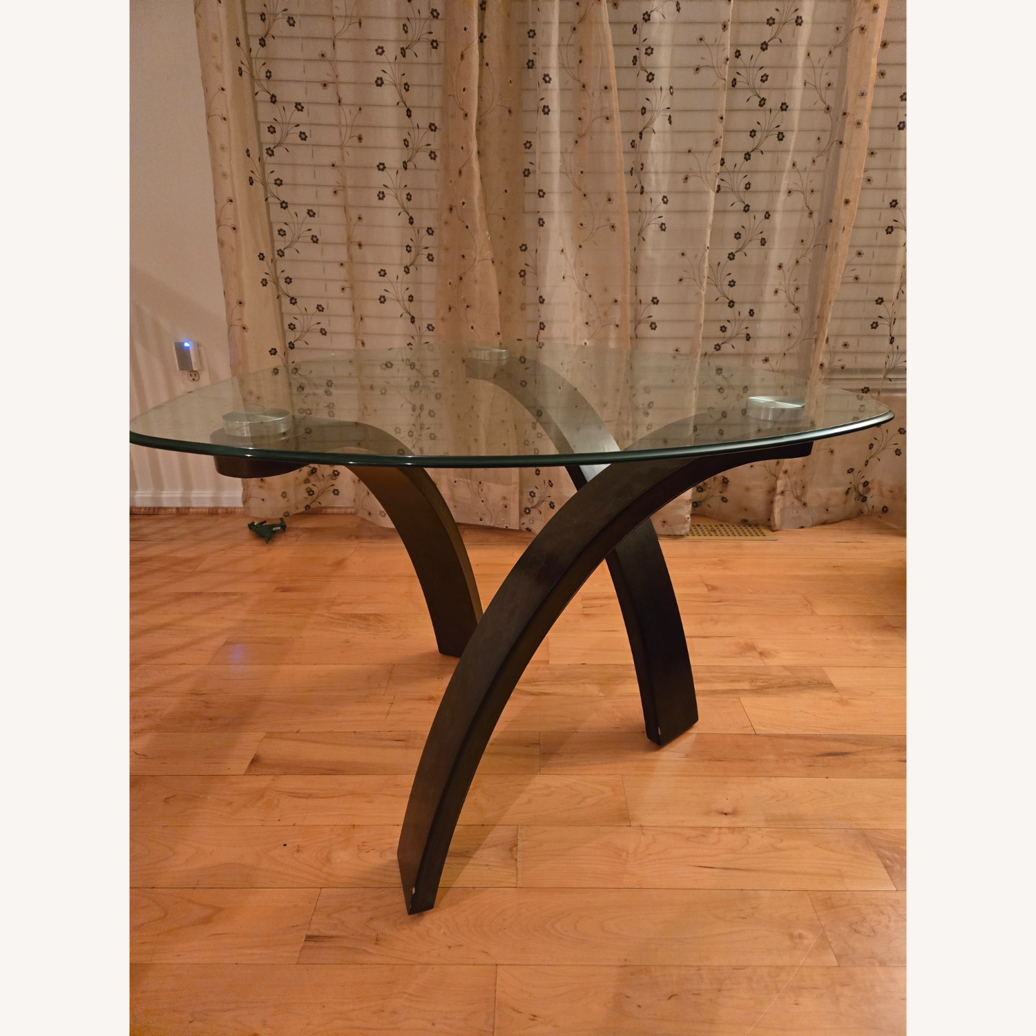 Ashley Furniture Dark Brown Glass Coffee Table - image-3