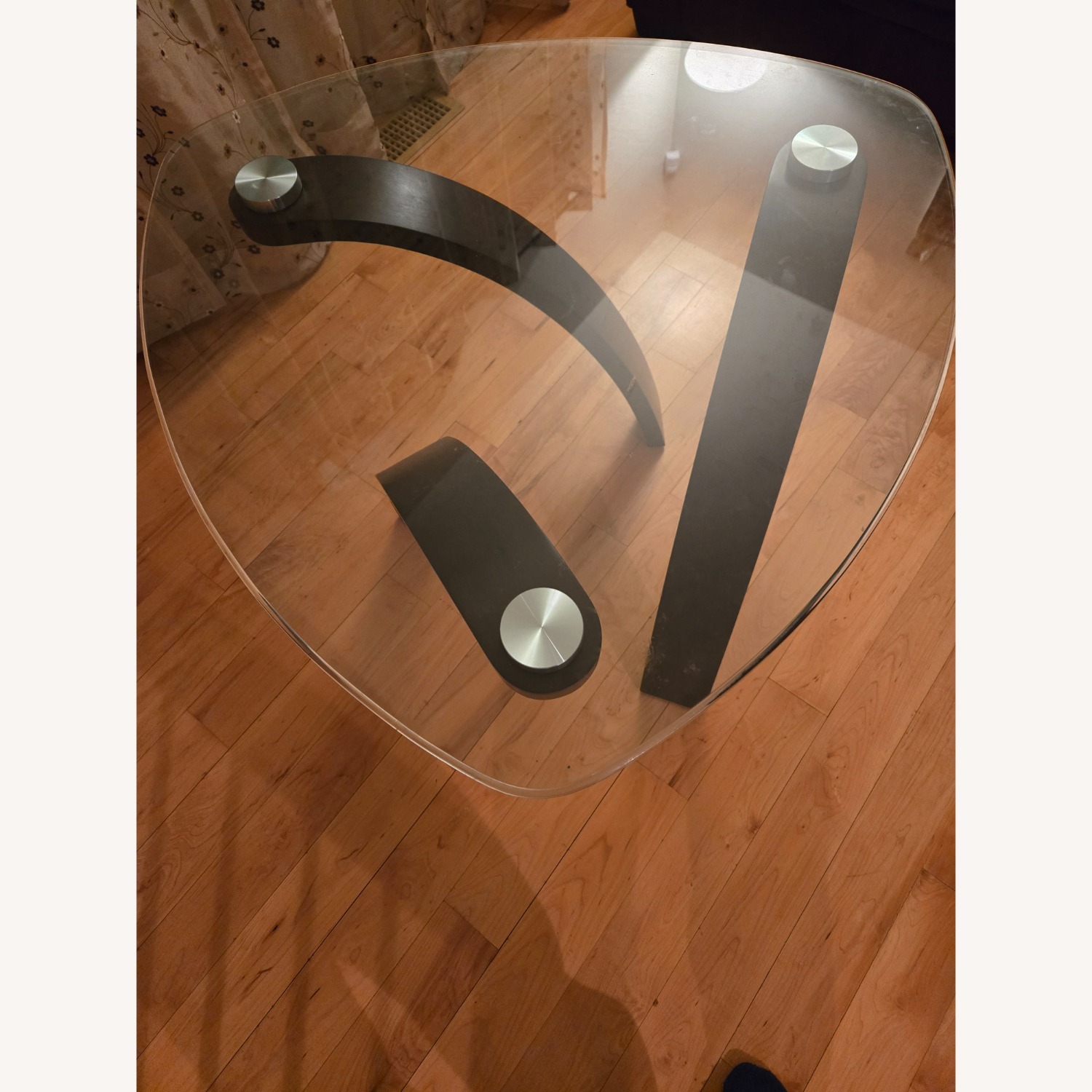 Ashley Furniture Dark Brown Glass Coffee Table - image-2