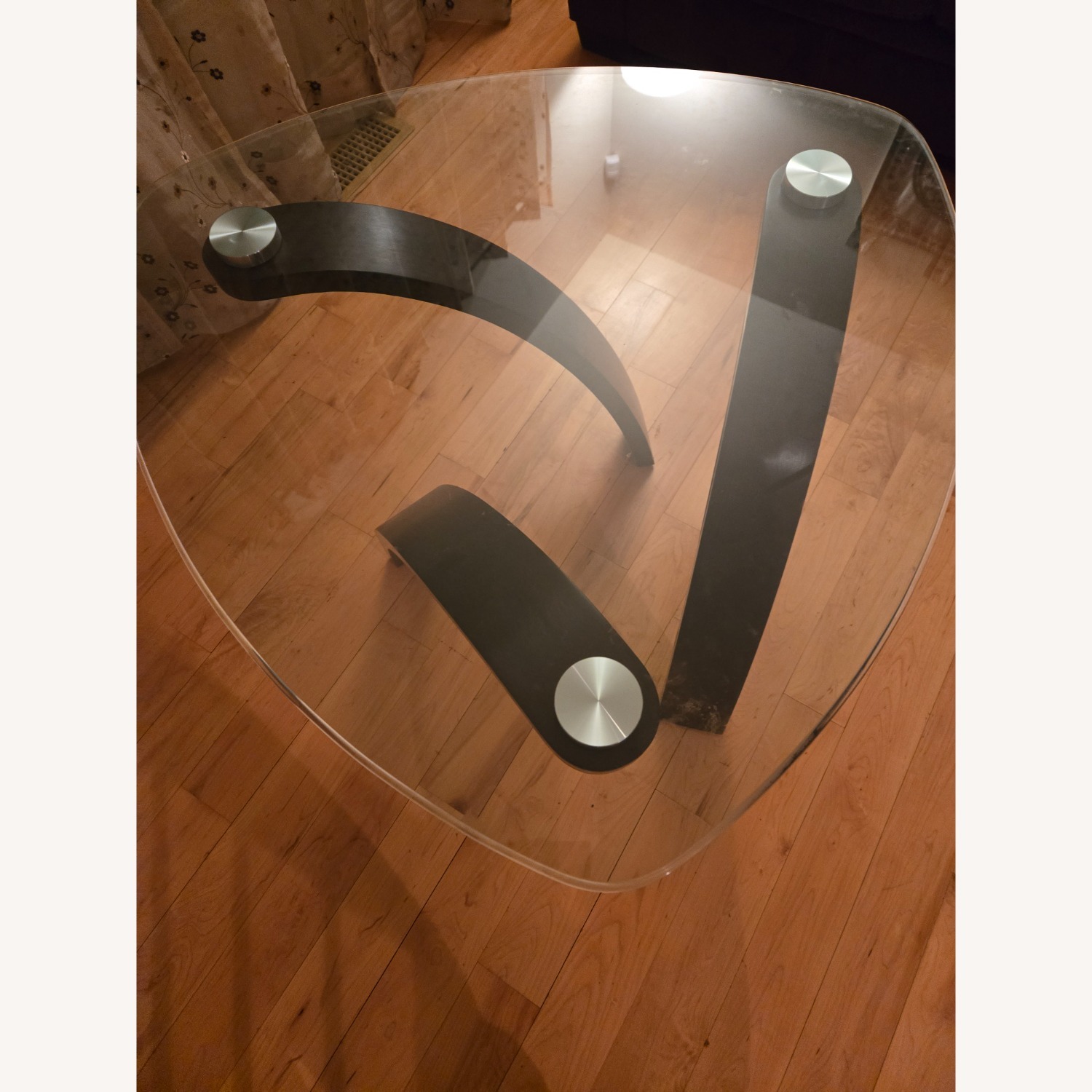 Ashley Furniture Dark Brown Glass Coffee Table - image-1