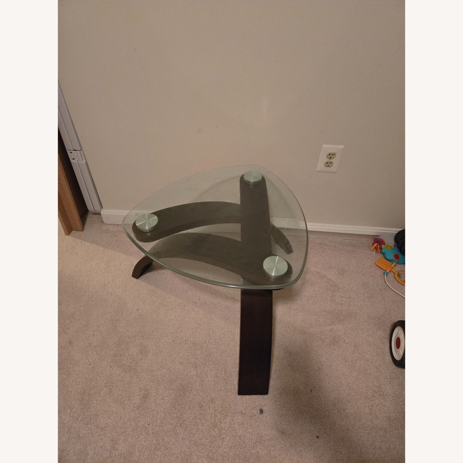 Ashley Furniture Dark Brown Glass Coffee Table - image-2