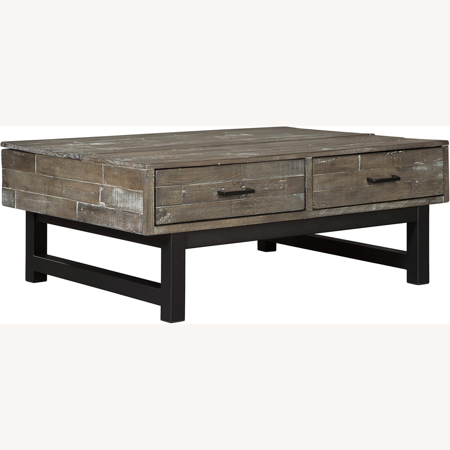 Ashley Furniture Light Gray Wood Coffee Table - image-5