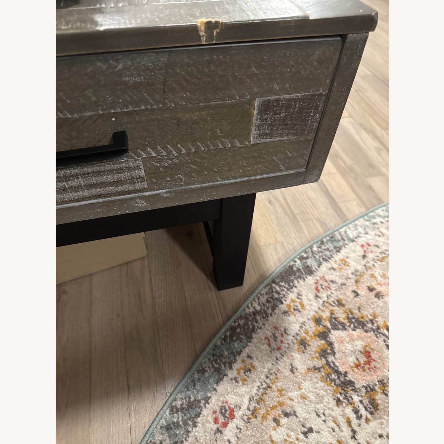 Ashley Furniture Light Gray Wood Coffee Table - image-4