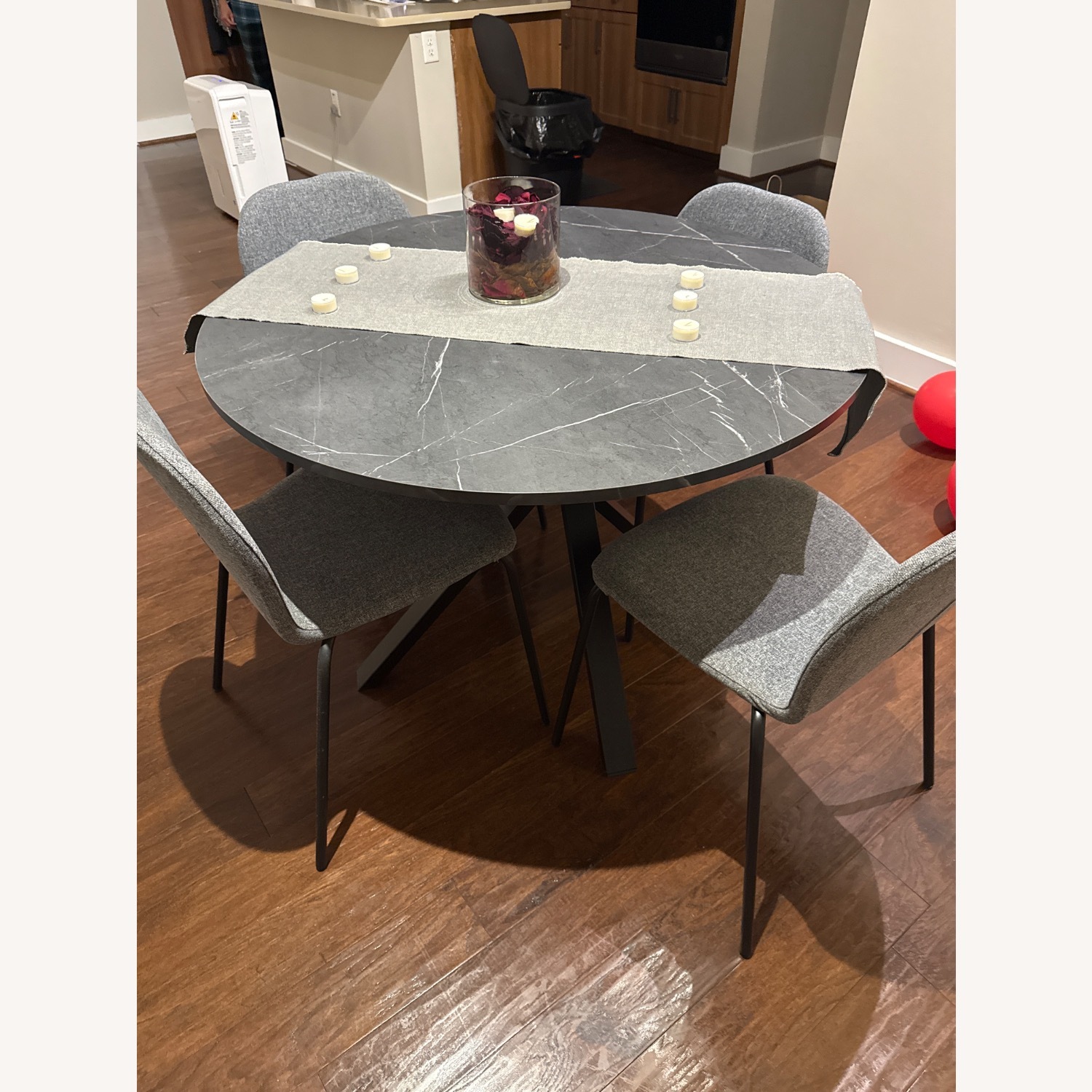 IKEA Dark Gray Wood Dining Table with Chairs  - image-3