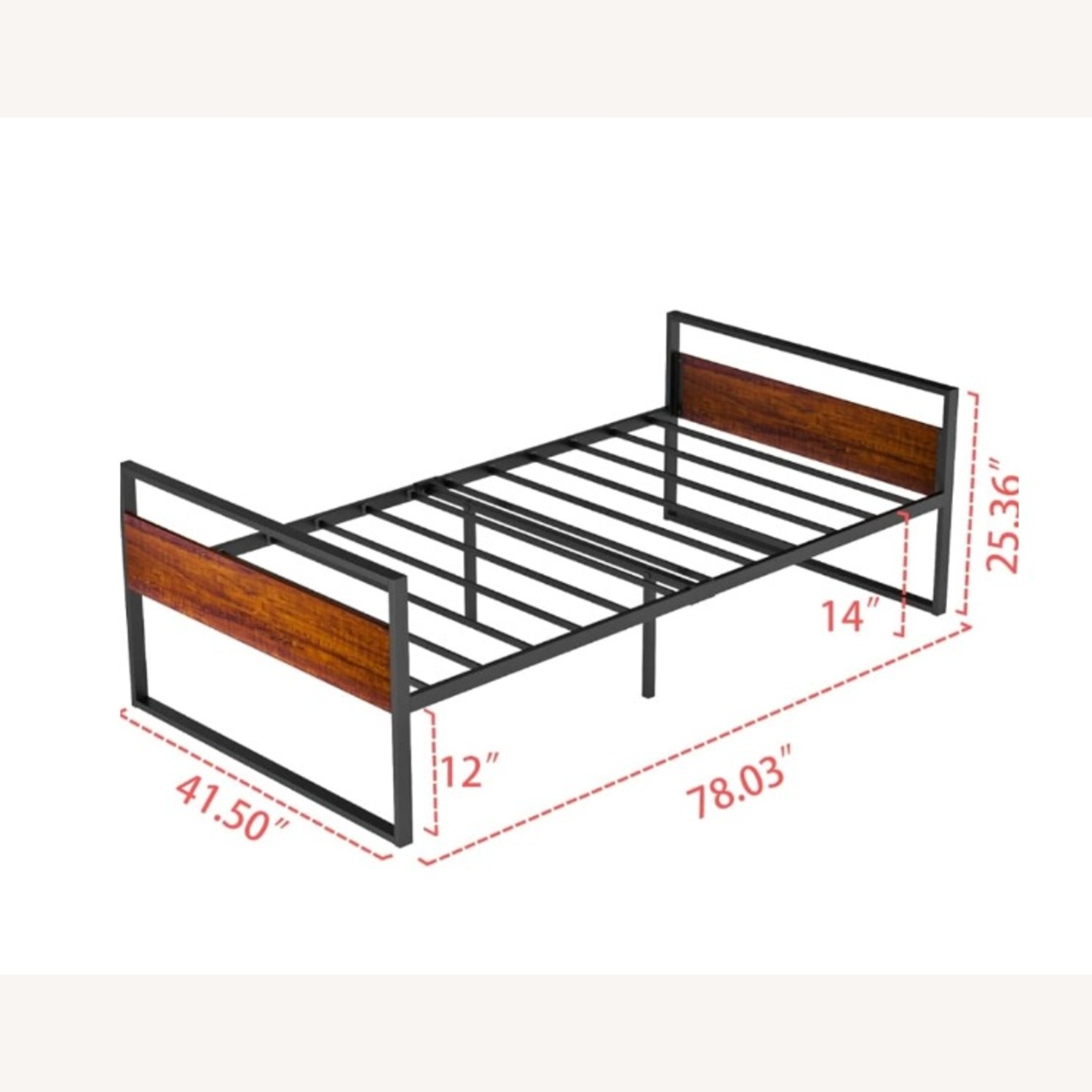 Modern Wood + Metal Twin Daybed / Sofa Bed - image-1
