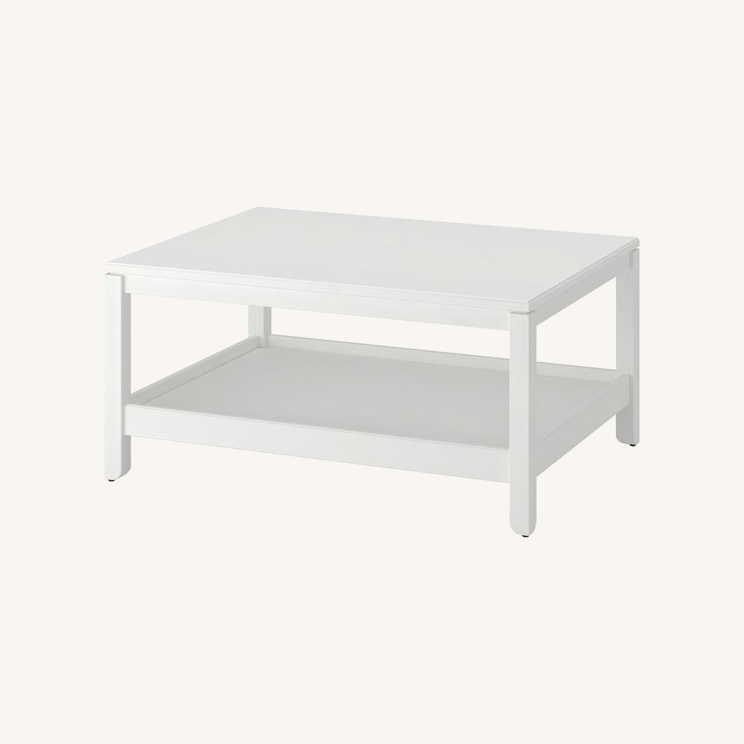 IKEA White Wood Coffee Table - image-0