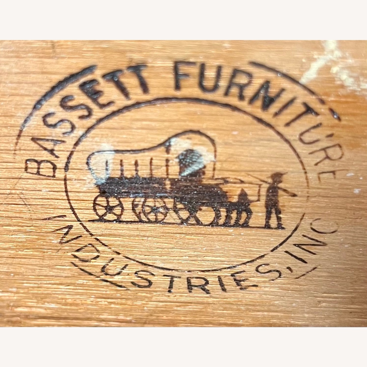 Vintage Light Gray Wood Nightstand - image-7