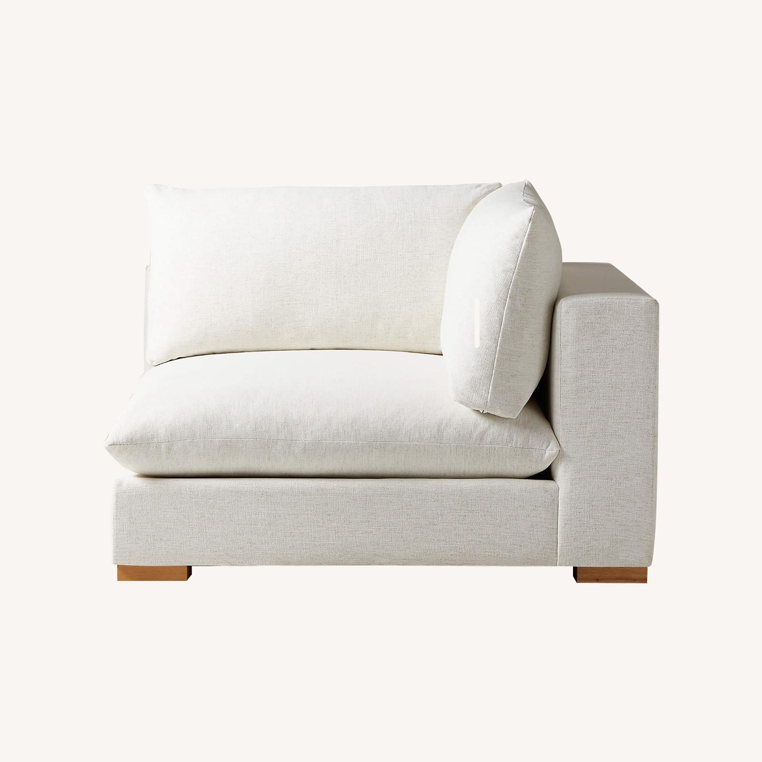 CB2 Deseo Deep Corner Chair, Nomad Fabric, Snow - image-0