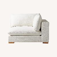 CB2 Deseo Deep Corner Chair, Nomad Fabric, Snow