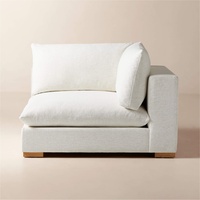 CB2 Deseo Deep Corner Chair, Nomad Fabric, Snow