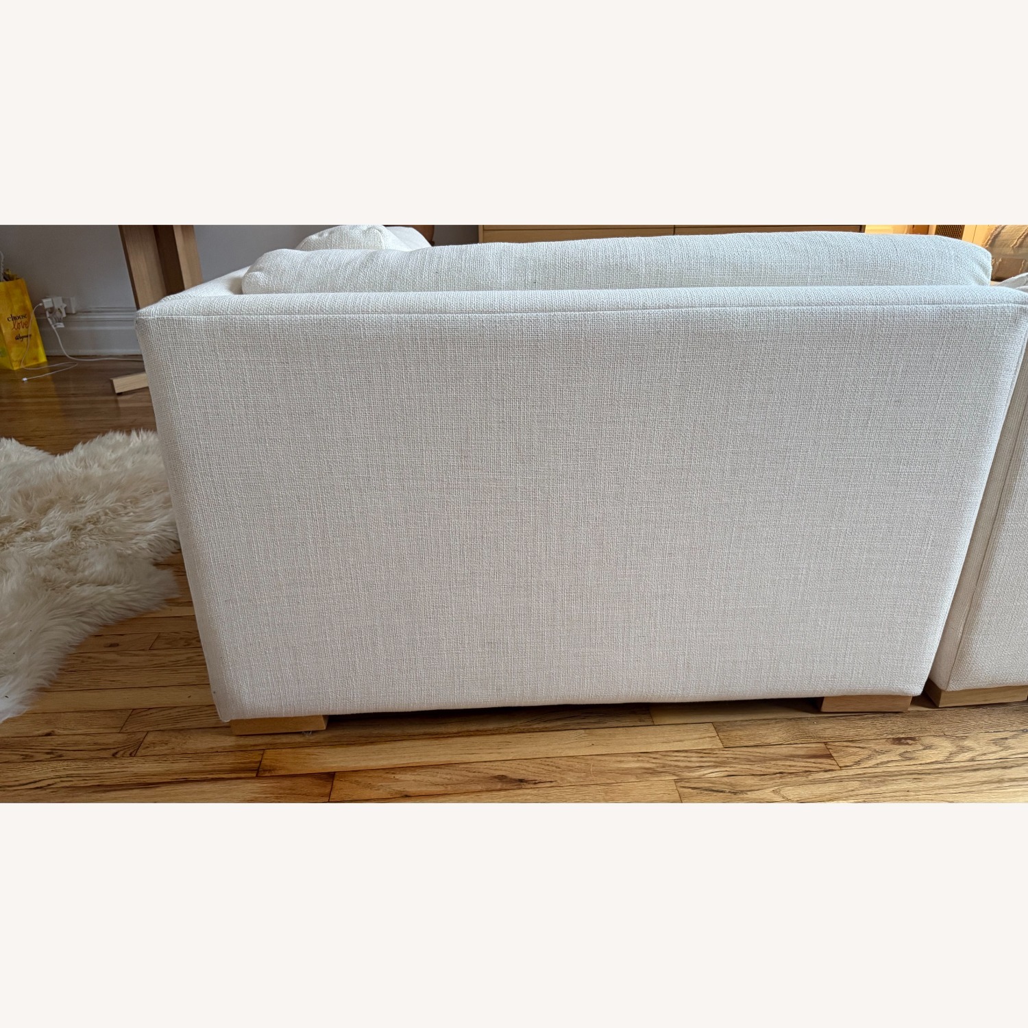 CB2 Deseo Deep Corner Chair, Nomad Fabric, Snow - image-4