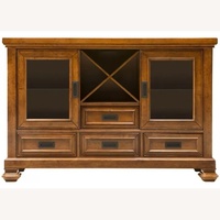 Raymour & Flanigan Natural Wood Bar Cart