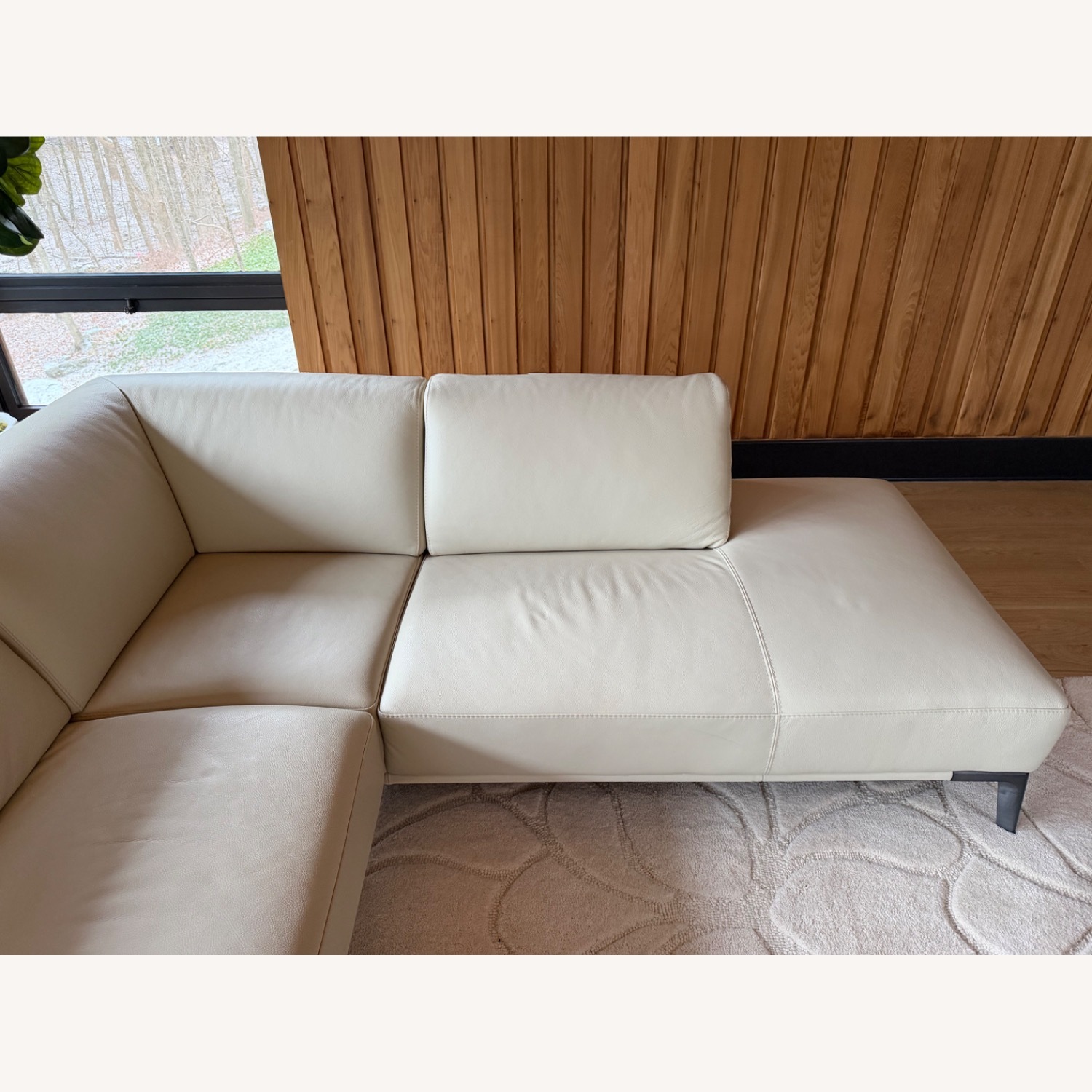 Roche Bobois Meterore Greige Leather 3+ Piece Sectional - image-6