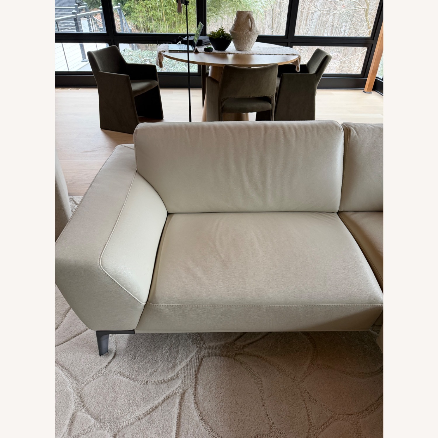 Roche Bobois Meterore Greige Leather 3+ Piece Sectional - image-3