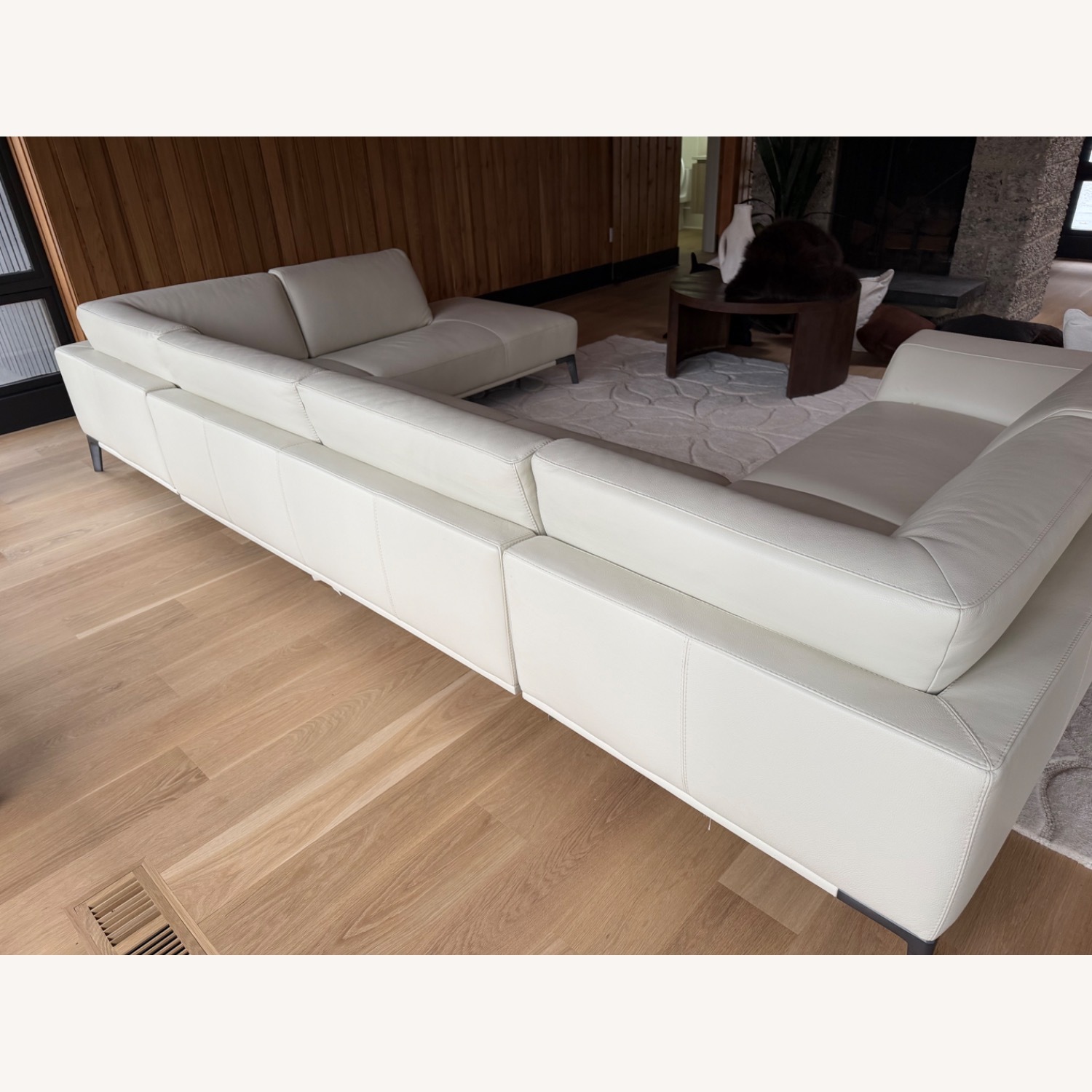 Roche Bobois Meterore Greige Leather 3+ Piece Sectional - image-2