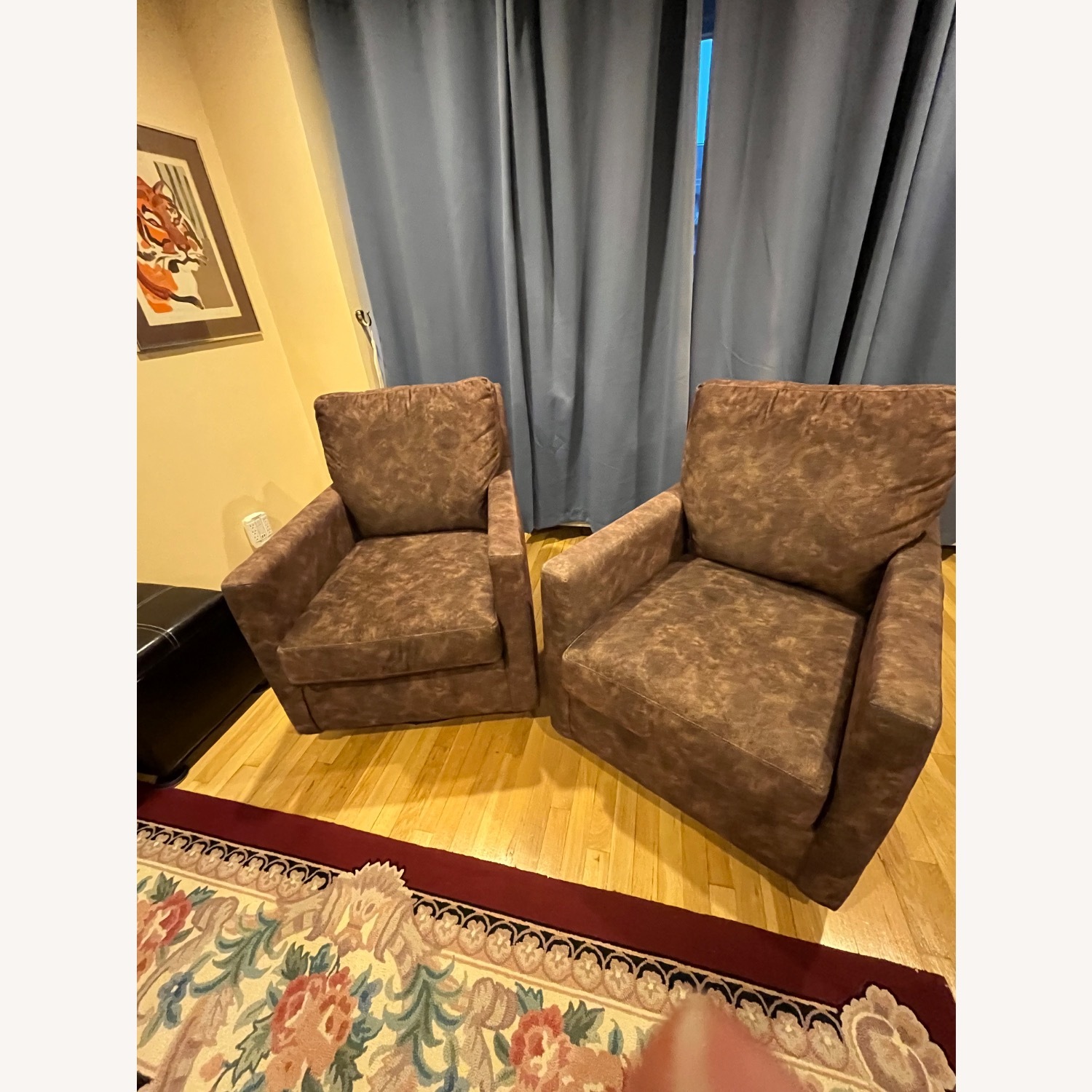 Bassett Dark Brown Fabric Accent Chairs - image-2