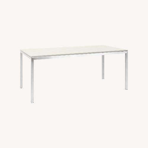 Used Room & Board Parsons Stainless Steel Dining Table for sale on AptDeco